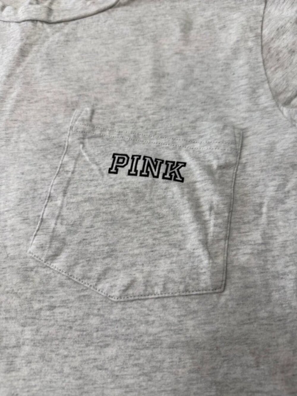 Victoria's Secret PINK Gray Plaid Dog Graphic Tee M